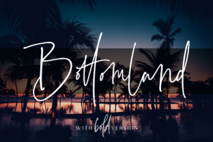 Bottomland: A Script Font with Modern Elegance for Editorial Design