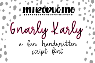 Gnarly Karly: A Playful Script Font for Creative Branding