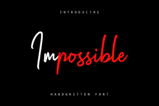 Impossible: A Versatile Script Handwritten Font for Modern Editorial Design