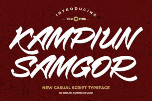 Kampiun Samgor: A Script Handwritten Font for Creative Crafters and Product Makers