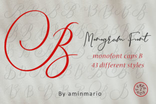 Monogram B Monofont Caps B for Editorial Design and Brand Identity