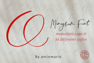 Monogram O Monofont Caps O: A Script Handwritten Font for Editorial Design