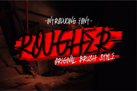 Rougher: A Bold Brush Font for Branding and Design