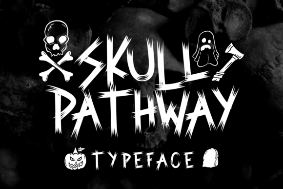 Skull Pathway: A Spooky Script Font for Editorial Design