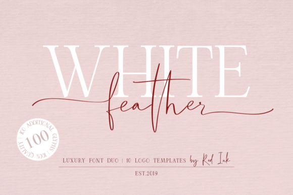 White Feather Duo: A Stunning Script Font for Designers